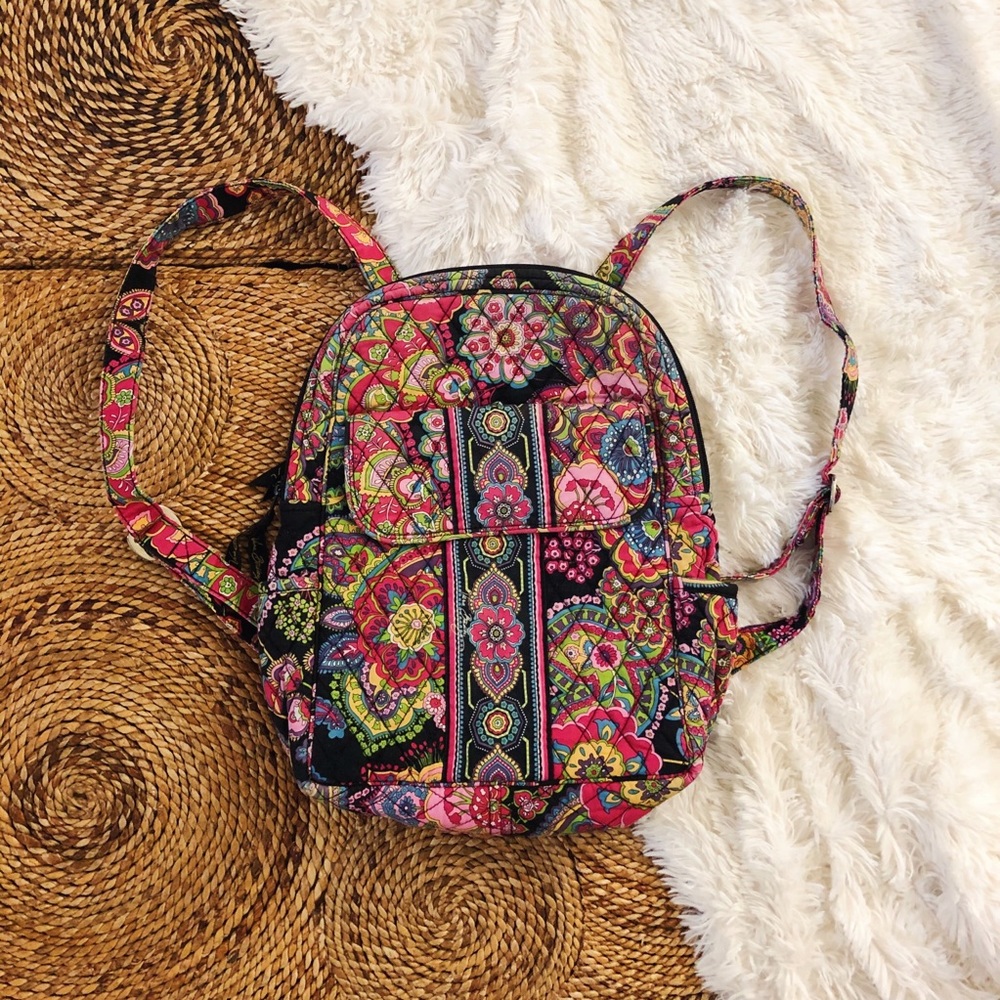 vera bradley small floral paisley backpack